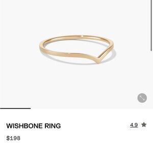 Mejuri wishbone ring. 14K yellow gold size 5